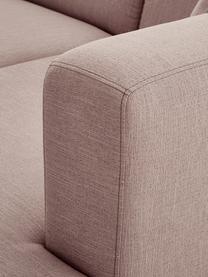 Sofa Carrie (3-Sitzer) in Altrosa mit Metall-Füssen, Bezug: Polyester 50.000 Scheuert, Gestell: Spanholz, Hartfaserplatte, Webstoff Altrosa, B 202 x T 86 cm