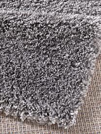 Flauschiger Hochflor-Teppich Venice in Grau, Flor: 100% Polypropylen, Grau, B 80 x L 150 cm (Grösse XS)