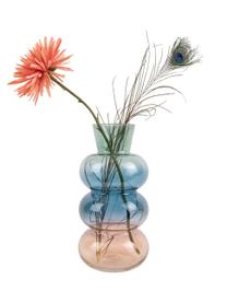 Vase en verre soufflé Winter Dream, Brun, bleu, vert