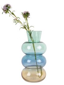 Vase en verre soufflé Winter Dream, Brun, bleu, vert