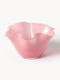 Bol décoratif en verre soufflé bouche Inaya, Verre, soufflé bouche, Rose, Ø 29 x haut. 15 cm