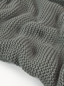 Strickdecke Adalyn aus Bio-Baumwolle, 100% Bio-Baumwolle, GOTS-zertifiziert, Salbeigrün, B 150 x L 200 cm