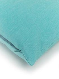 Housse de coussin d'extérieur turquoise Capri, 100 % polypropylène, Turquoise, larg. 40 x long. 40 cm