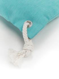 Effen outdoor kussenhoes Capri in turquoise, 100% polypropyleen, Turquoise, 40 x 40 cm