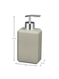 Dispenser sapone in cemento Loft, Testa della pompa: metallo, Grigio, Larg. 8 x Alt. 17 cm