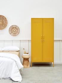 Petite armoire Twinny, Acier, revêtement par poudre, Jaune moutarde, larg. 85 x haut. 183 cm