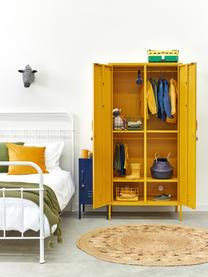 Petite armoire Twinny, Acier, revêtement par poudre, Jaune moutarde, larg. 85 x haut. 183 cm