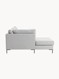 Schlafsofa Luna (3-Sitzer) mit Matratze, Bezug: 100 % Polyester Der strap, Gestell: Massives Buchenholz, Schi, Webstoff Grau, B 270 x T 184 cm, Eckteil rechts