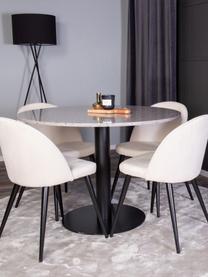 Tavolo rotondo con sedie Razzia 5 pz, Rivestimento: 100% poliestere, Gambe: metallo verniciato a polv, Tessuto beige, nero, tonalità grigie, Set in varie misure