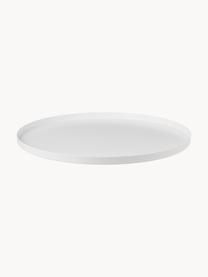 Plateau décoratif rond Circle, Acier inoxydable, revêtement par poudre, Blanc, mat, Ø 40 cm