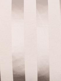 Kussenhoes Sue in beige met glanzende strepen, 70% katoen, 30% polyester, Beige, 40 x 40 cm