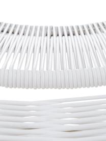 Garten-Liegestuhl Spaghetti mit Fußstütze, Gestell: Aluminium, Weiß, B 60 x T 48 cm