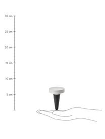 Flessenstop Rocks, Metaal, siliconen, Zwart, lichtgrijs, Ø 5 x H 7 cm