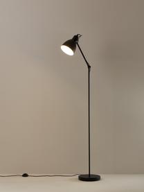 Lámpara de lectura Ethan, Pantalla: metal con pintura en polv, Cable: plástico, Negro, Ø 15 x Al 137 cm