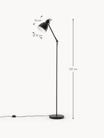 Lampa na čtení Ethan, Černá, Ø 15 cm, V 137 cm