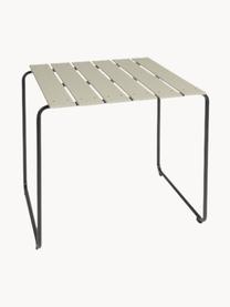 Table d'appoint de jardin artisanale Ocean, Beige clair, noir, larg. 79 x haut. 74 cm