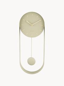 Wandklok Charm, Gecoat metaal, Beige, B 20 cm x H 50 cm