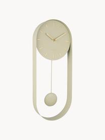 Horloge murale Charm, Métal, enduit, Beige, larg. 20 x haut. 50 cm