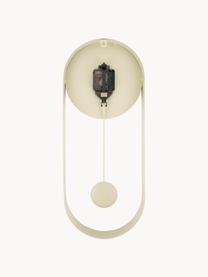 Wandklok Charm, Gecoat metaal, Beige, B 20 cm x H 50 cm