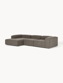 Narożna sofa modułowa Bouclé Lennon, Tapicerka: Bouclé (100% poliester) D, Stelaż: lite drewno sosnowe, skle, Nogi: tworzywo sztuczne Ten pro, Greige Bouclé, S 327 x G 180 cm, lewostronna