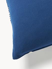 Housse de coussin avec slogan brodé Whatever, Tons beiges, tons bleus, larg. 50 x long. 50 cm