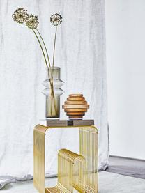 Dizajnová váza Rilla, V 16 cm, Sklo, Svetlohnedá, priehľadná, Ø 16 x V 16 cm