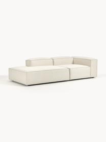 Chaise loungue componibile Lennon, Rivestimento: 100% poliestere Con 115.0, Struttura: legno di pino massiccio, , Piedini: plastica Questo prodotto , Tessuto bianco latte, Larg. 269 x Prof. 119 cm, schienale a sinistra