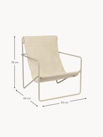 Fauteuil lounge Desert, Tissu beige clair, grège, larg. 63 x prof. 66 cm