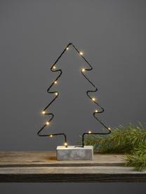 Décoration lumineuse Noël haut. 35 cm Cemmy, Noir, gris béton, larg. 23 x haut. 35 cm