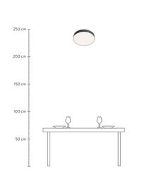 LED-Deckenleuchte Zon in Schwarz, Lampenschirm: Aluminium, beschichtet, Schwarz, Weiss, Ø 40 x H 6 cm