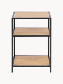 Mesa auxiliar Seaford, Estructura: metal con pintura en polv, Look madera, negro, An 42 x F 35 cm