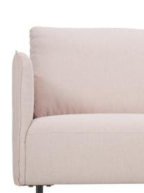 Sofa Ramira (2-Sitzer) in Rosa mit Metall-Füssen, Bezug: Polyester 40.000 Scheuert, Gestell: Massives Kiefernholz, Spe, Webstoff Rosa, B 151 x T 76 cm