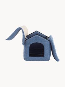 Teddy-Haustierhütte Kenzo, Bezug: Teddy (100 % Polyester), Graublau, B 42 x T 42 cm