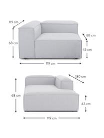 Narożna sofa modułowa Lennon, Tapicerka: poliester Dzięki tkaninie, Stelaż: lite drewno sosnowe z cer, Nogi: tworzywo sztuczne Materia, Jasnoszara tkanina, S 238 x G 180 cm, lewostronna
