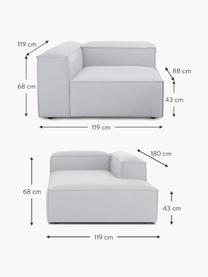 Modulares Ecksofa Lennon, Bezug: 100 % Polyester Der strap, Gestell: Massives Kiefernholz, Spe, Webstoff Grau, B 238 x T 180 cm, Eckteil links