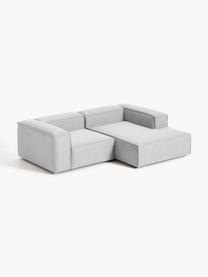 Narożna sofa modułowa Lennon, Tapicerka: 100% poliester Dzięki tka, Stelaż: lite drewno sosnowe, skle, Nogi: tworzywo sztuczne Ten pro, Szara tkanina, S 238 x G 180 cm, lewostronna