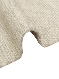 Ručne tkaný vlnený behúň Asko, Béžová, svetlosivá, Š 80 x D 250 cm