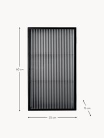 Łazienkowa szafka ścienna Haze, Korpus: żelazo malowane proszkowo, Transparentny czarny, czarny, Ø 35 x W 60 cm