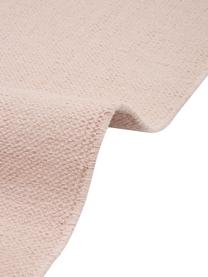 Dun  katoenen vloerkleed Agneta in roze, handgeweven, 100% katoen, Roze, B 200 x L 300 cm (maat L)