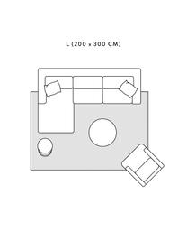 Dünner Baumwollteppich Agneta in Rosa, handgewebt, 100% Baumwolle, Rosa, B 200 x L 300 cm (Größe L)