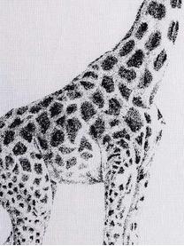 Set de cojines Wildlife, 4 pzas., Funda: seda de poliéster, Blanco, negro, An 45 x L 45 cm
