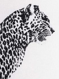 Set de cojines Wildlife, 4 pzas., Funda: seda de poliéster, Blanco, negro, An 45 x L 45 cm