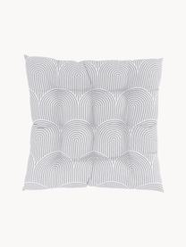 Cojín de asiento de algodón Arc, Funda: 100% algodón, Gris, An 40 x L 40 cm