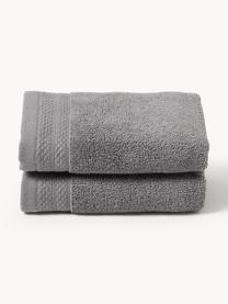 Serviette de toilette en coton bio Premium, tailles variées, Gris foncé, Serviettes de toilette, larg. 50 x long. 100 cm, 2 pièces