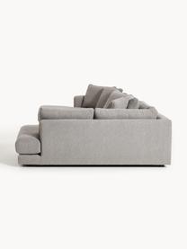 Sofa Bouclé Tribeca, Tapicerka: Bouclé (93% poliester, 6%, Stelaż: drewno bukowe, drewno sos, Nogi: drewno sosnowe Ten produk, Szary Bouclé, S 356 x G 192 cm, lewostronna