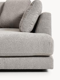 Sofa Bouclé Tribeca, Tapicerka: Bouclé (93% poliester, 6%, Stelaż: drewno bukowe, drewno sos, Nogi: drewno sosnowe Ten produk, Szary Bouclé, S 356 x G 192 cm, lewostronna