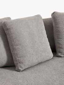 Sofa Bouclé Tribeca, Tapicerka: Bouclé (93% poliester, 6%, Stelaż: drewno bukowe, drewno sos, Nogi: drewno sosnowe Ten produk, Szary Bouclé, S 356 x G 192 cm, lewostronna