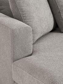 Sofa Bouclé Tribeca, Tapicerka: Bouclé (93% poliester, 6%, Stelaż: drewno bukowe, drewno sos, Nogi: drewno sosnowe Ten produk, Szary Bouclé, S 356 x G 192 cm, lewostronna