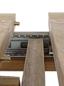 Mesa para exterior de teca reciclada Montevideo, Tablero: madera de teca reciclada,, Patas: madera maciza, Beige, An 200-260 x F 100 cm