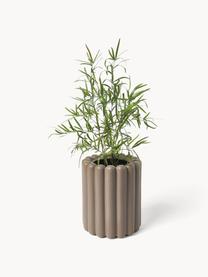 Plantenpot Mist, H 23 cm, Keramiek, Mat taupe, Ø 19 x H 23 cm